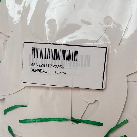 Happy Birthday Floral Green and White Banner and paper fans! - Picture 5 of 6